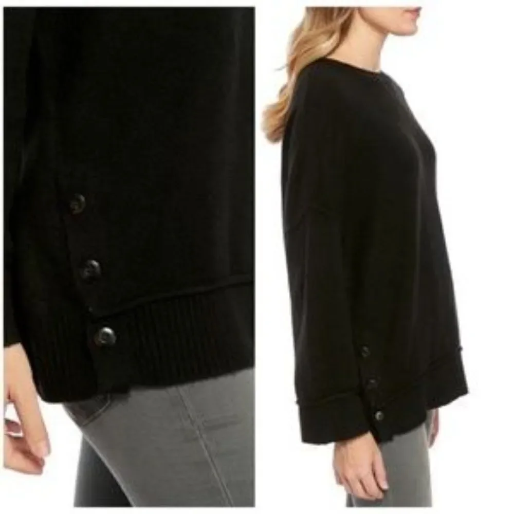 New Directions knit sweater button detail sz small